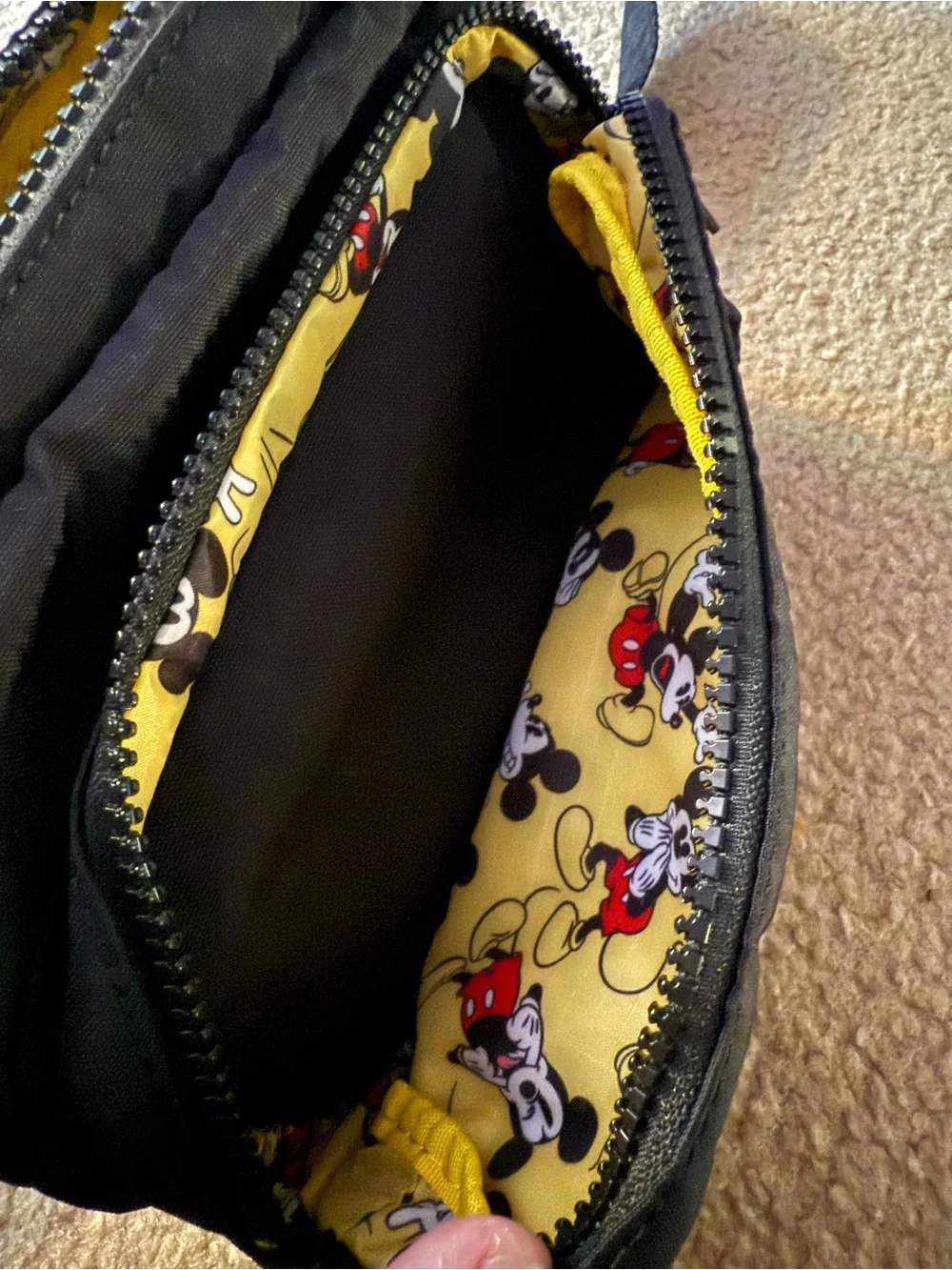 Mickey Mouse Black Standing Hip Pack